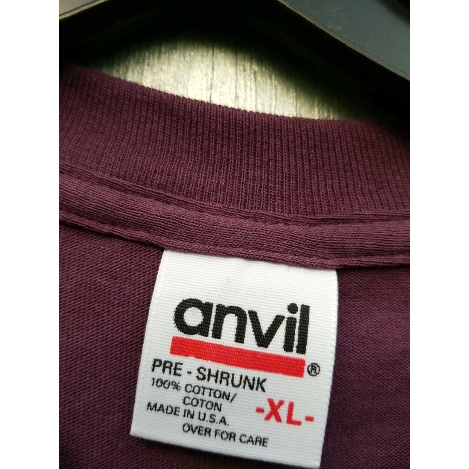 Anvil VINTAGE 90s Stars On Ice short Sleeve T Shirt XL Men Purple Stars T-Shirt Cotton Crew Neck Deadstock Size US XL / EU 56 / 4 - 3 Thumbnail
