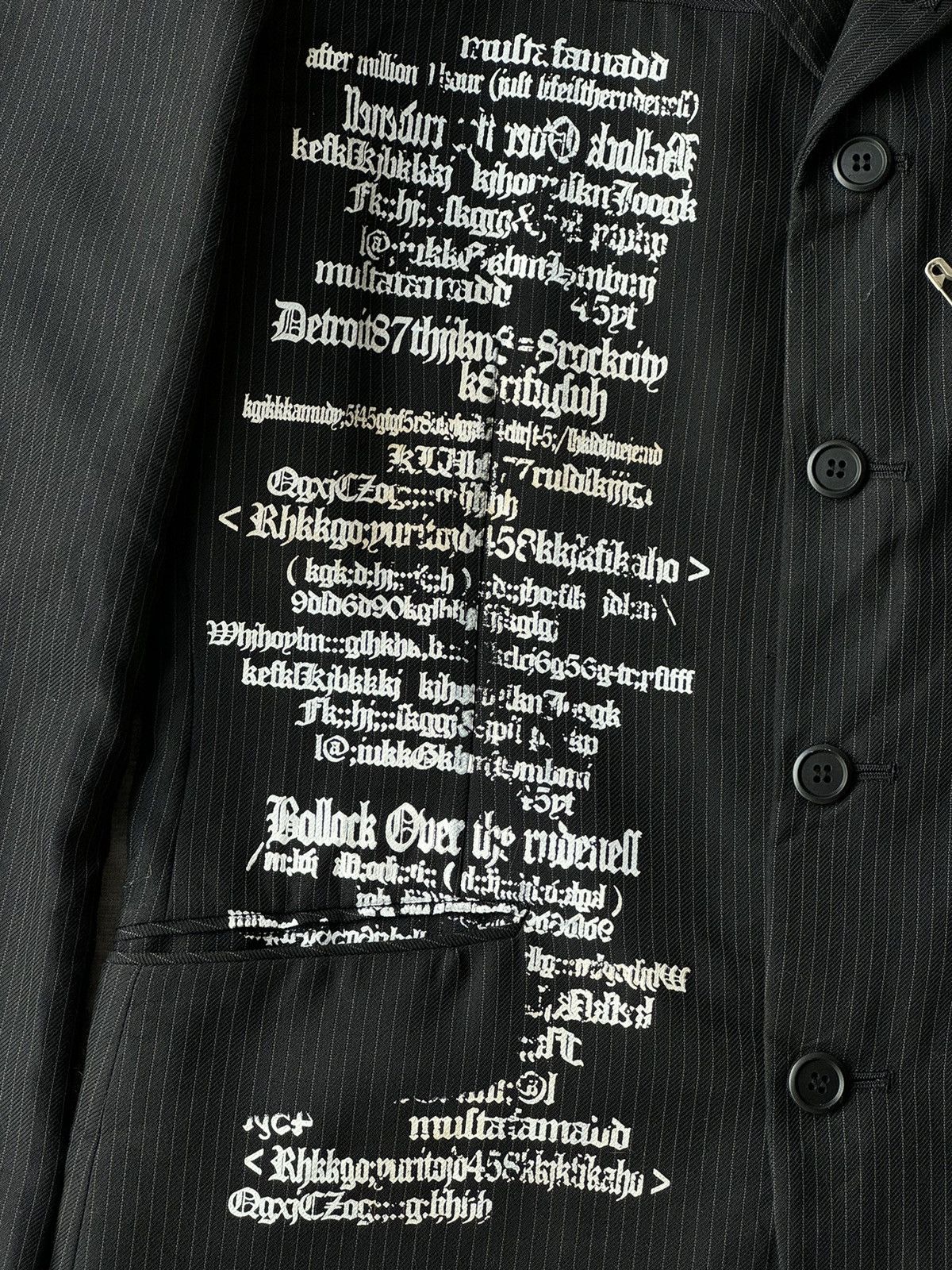 Japanese Brand Secret Agent Punk Chains Pins Riot Poem Blazer Jacket Size US M / EU 48-50 / 2 - 8 Thumbnail