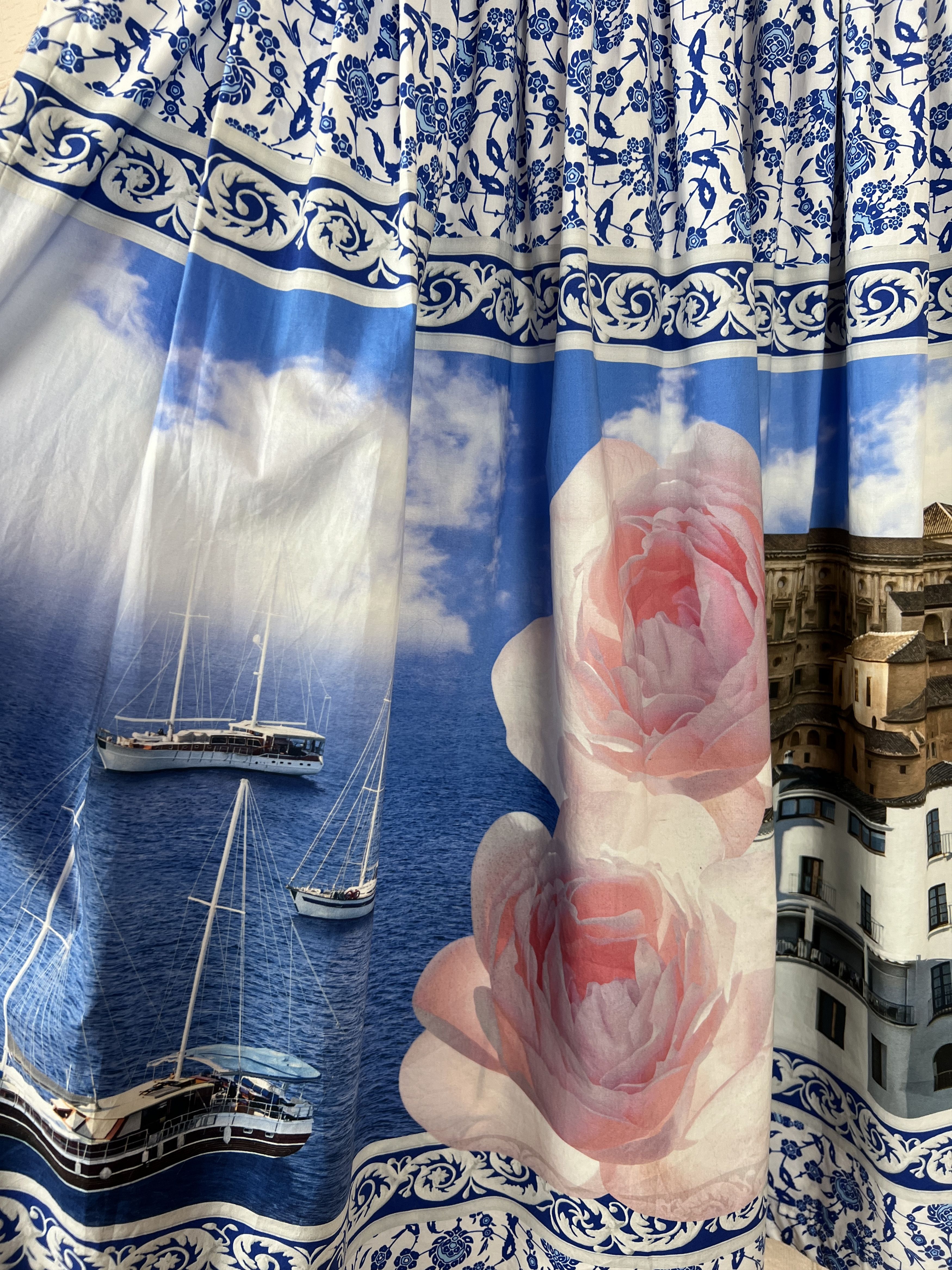 Max Mara Weekend MaxMara Cotton Floral Print Skirt EU 38 / US 8 Size 30" / US 8 / IT 44 - 4 Thumbnail