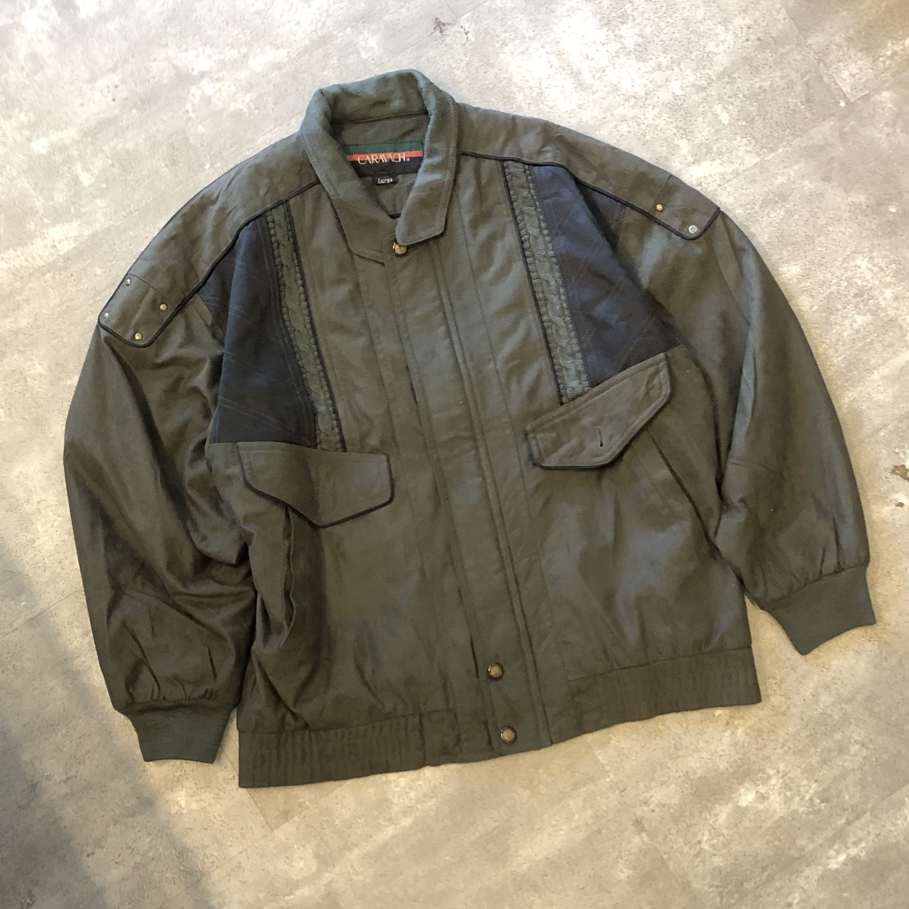 Japanese Brand vintage Caravach flight work jacket Size US L / EU 52-54 / 3 - 2 Thumbnail