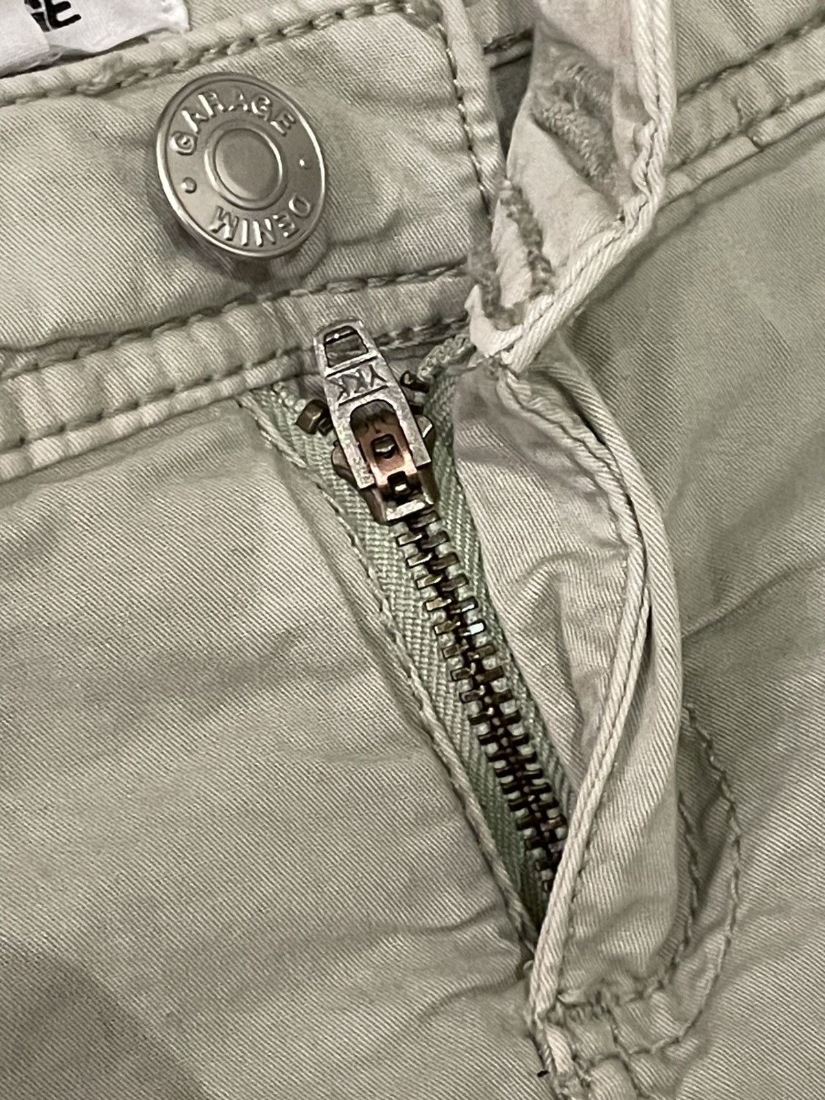 Garage Y2K Garage Light Army Green Zip Button Up Cute Mini Skirt Size 32" / US 10 / IT 46 - 4 Thumbnail