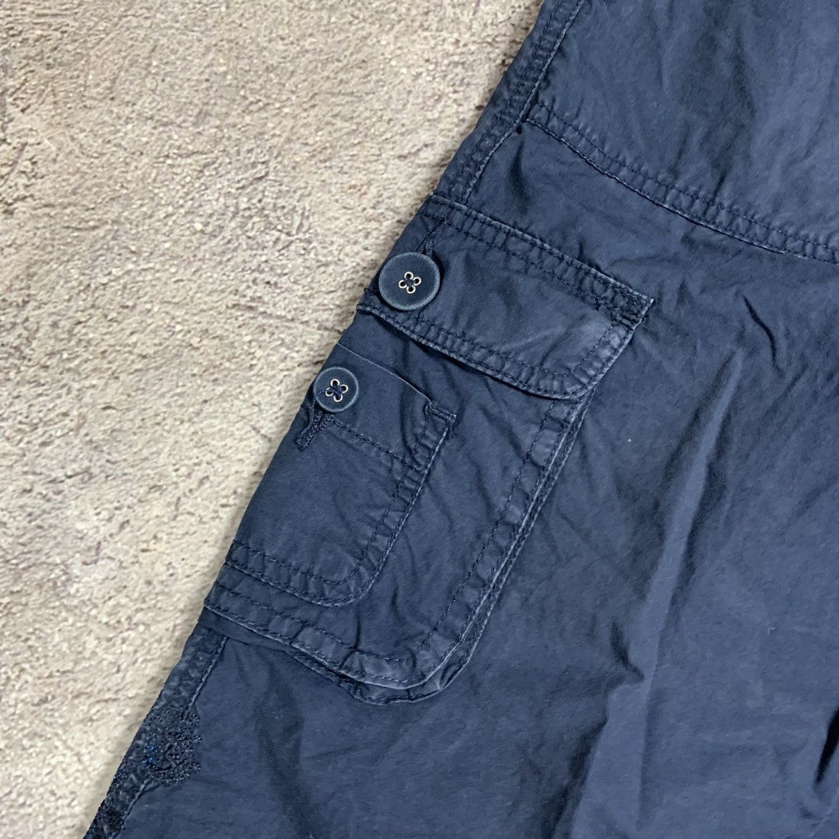 Vintage Vintage 90s Baggy Cargo Pants Flared Parachute Grunge Logo M Size 32" / US 10 / IT 46 - 5 Thumbnail