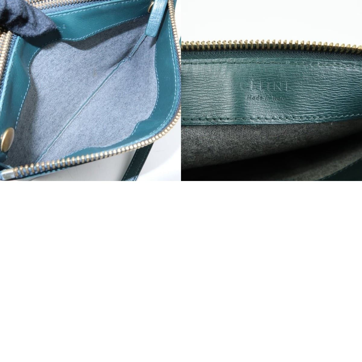 Celine Celine Trio Shoulder Bag Calfskin Crossbody Green Size ONE SIZE - 8 Thumbnail