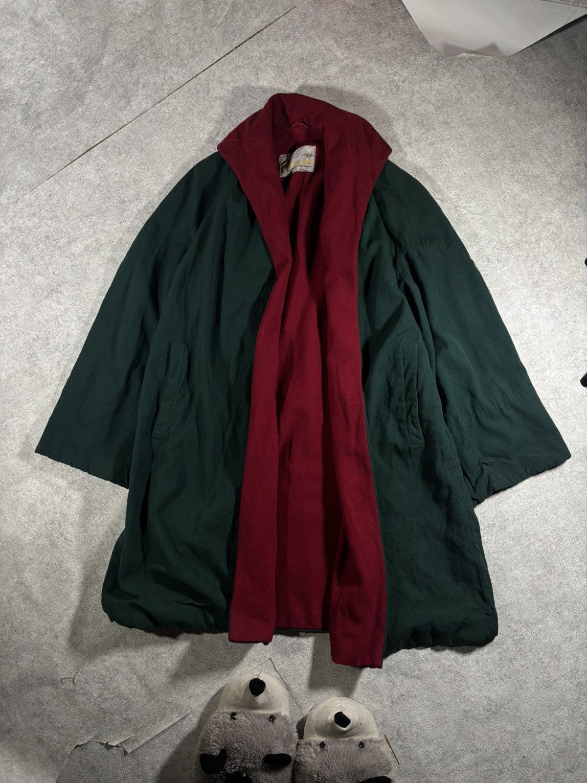 Aquascutum VINTAGE AQUASCUTUM Pure Wool Overcoat Dark Green showerproff Size US XL / EU 56 / 4 - 2 Thumbnail