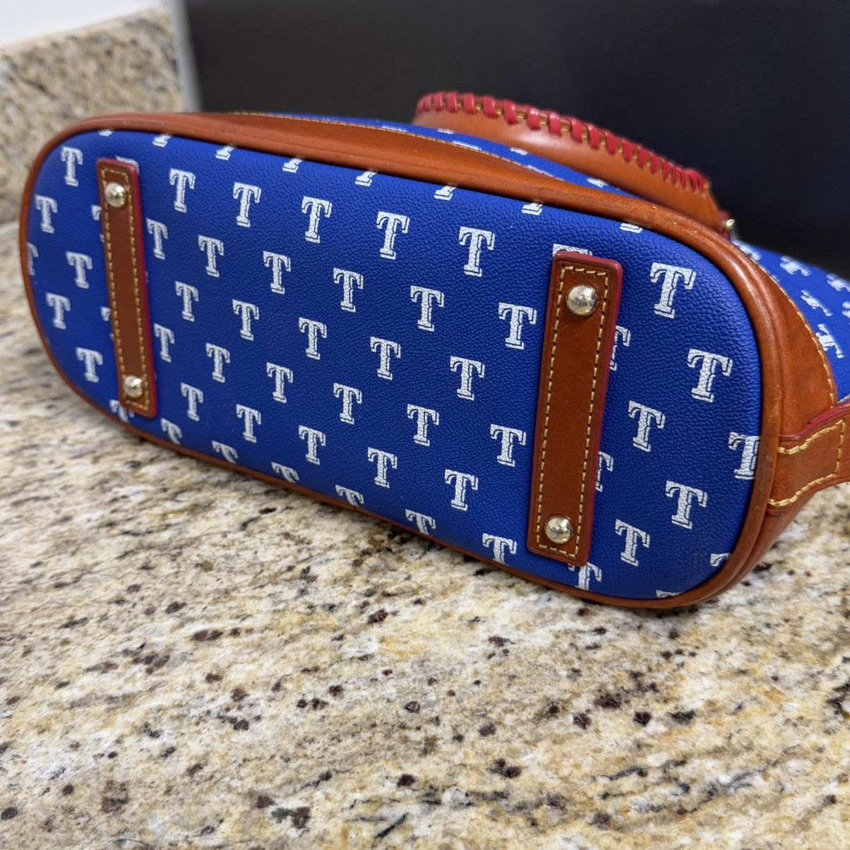 Dooney & Bourke × MLB Texas Rangers Dooney & Bourke MLB Domed Zip Satchel Purse Size ONE SIZE - 7 Thumbnail