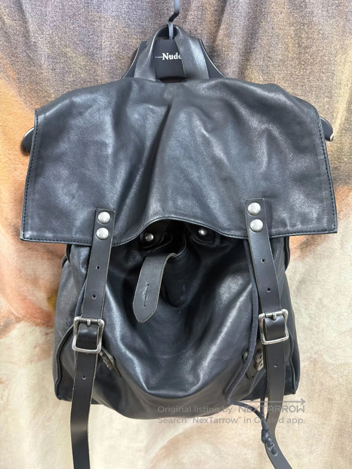 Yohji Yamamoto yohji yamamoto leather backpack with adjustable straps. Size ONE SIZE - 5 Thumbnail