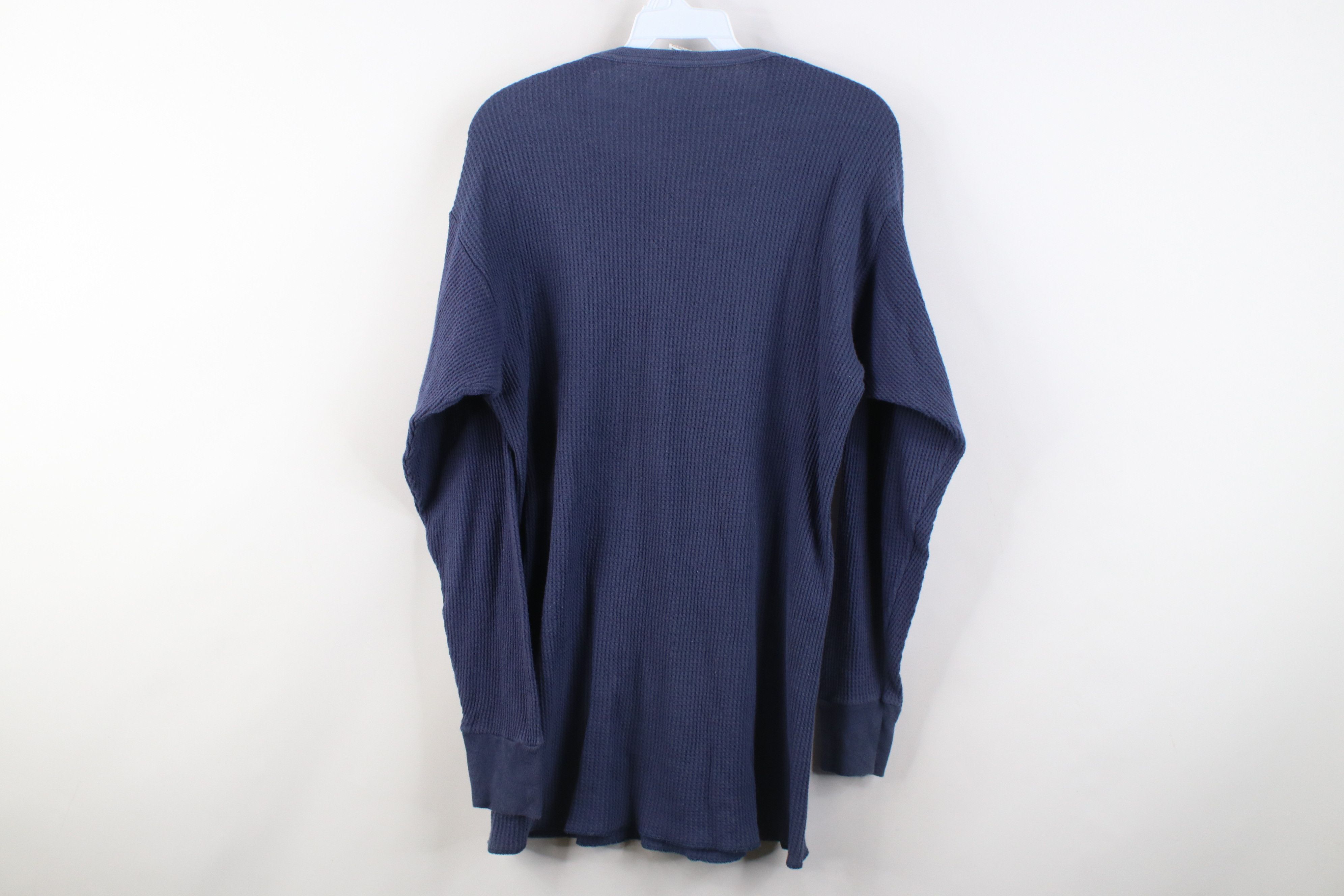 Vintage Vintage 90s Streetwear Waffle Knit Long Sleeve T-Shirt Size US XXL / EU 58 / 5 - 11 Thumbnail
