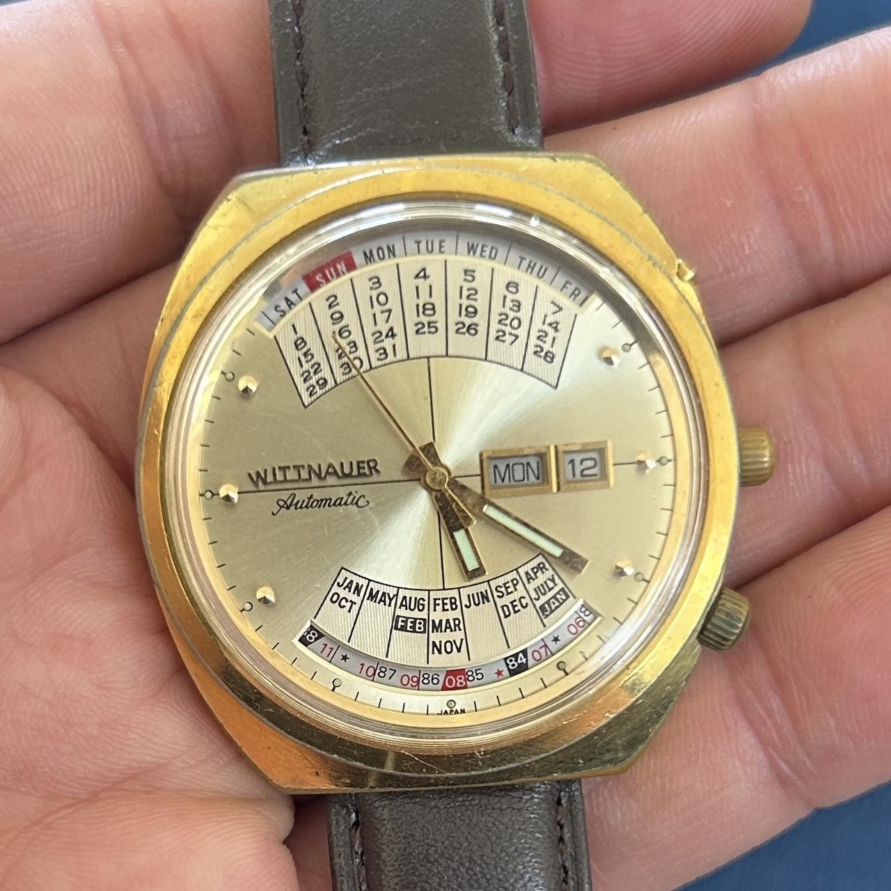 Wittnauer Wittnauer Vintage Perpetual Calendar Watch Size 46 - 2 Thumbnail