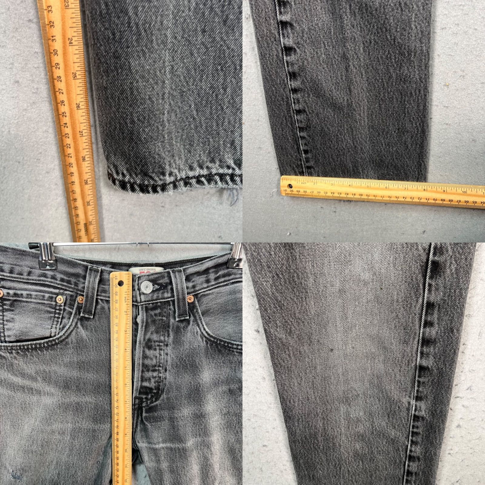 Levi's VTG Levi's 501 Mens Jeans Gray denim Straight Leg 31 x 30 Regular Inseam 30 Cotton 5-Pocket Size US 31 - 8 Thumbnail