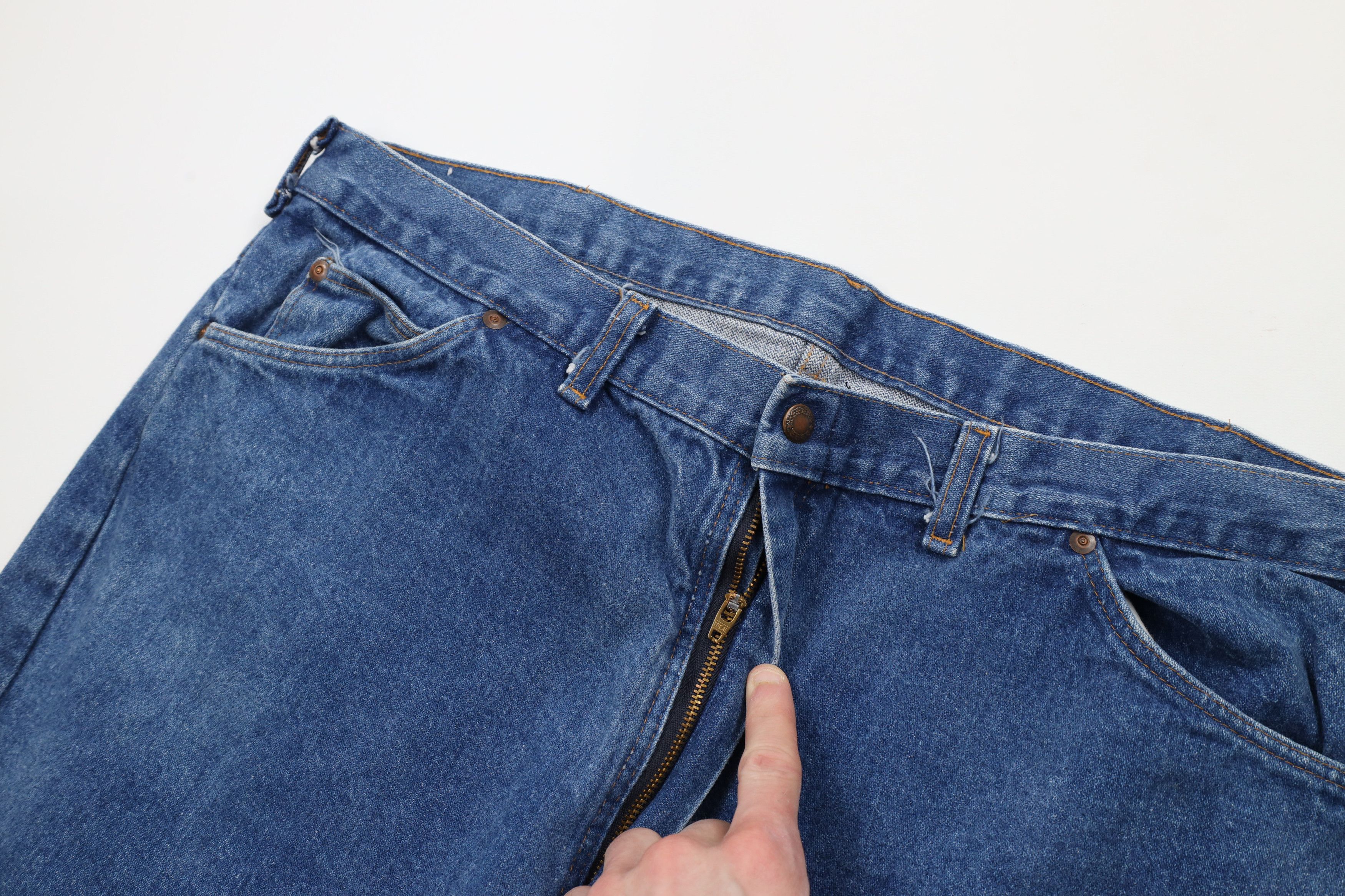 Vintage Vintage 70s Streetwear Straight Leg Denim Jeans Blue USA Size US 40 / EU 56 - 7 Thumbnail