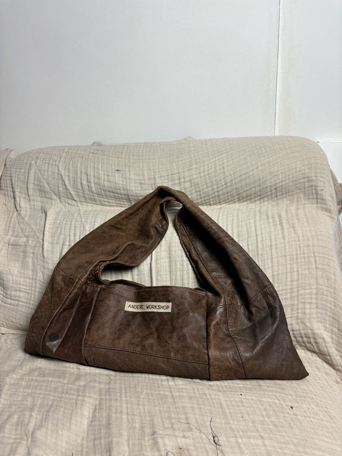 Designer × Vintage Leather bag cuir sac hobo shopper tote shoulder designer Size ONE SIZE - 1 Thumbnail