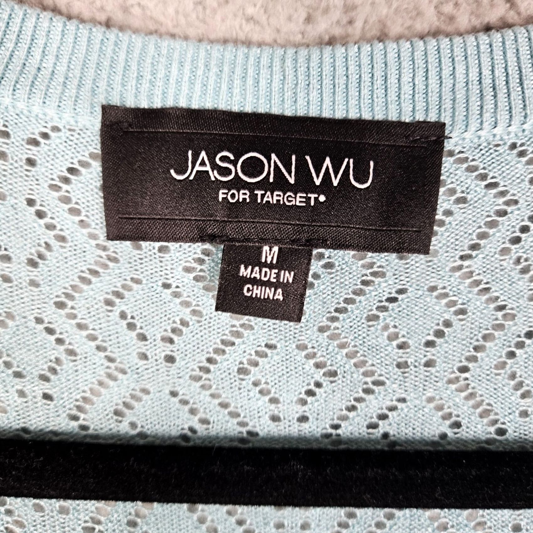 Jason Wu JASON WU FOR Target Women's Blue Pointelle Cardigan Size M Size M / US 6-8 / IT 42-44 - 2 Thumbnail