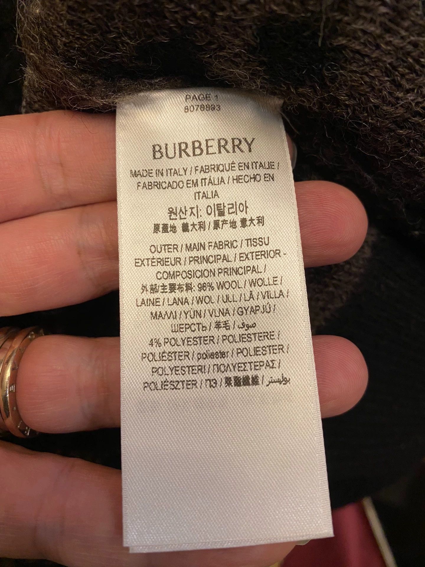 Burberry Burberry Men's Heavyweight Wool Sweater Size L Size US L / EU 52-54 / 3 - 8 Thumbnail