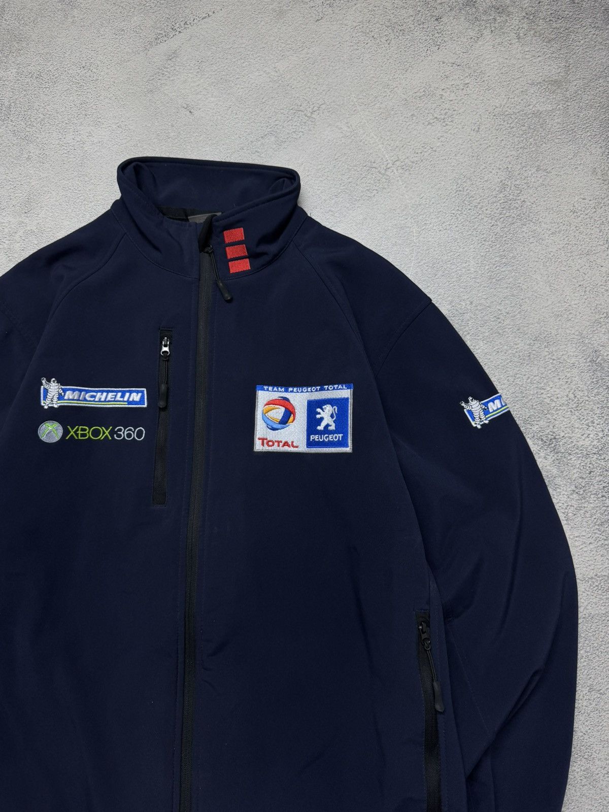 Jerzees Vintage Peugeot Sport Formula One Racing Soft Shell Jacket Size US L / EU 52-54 / 3 - 8 Thumbnail