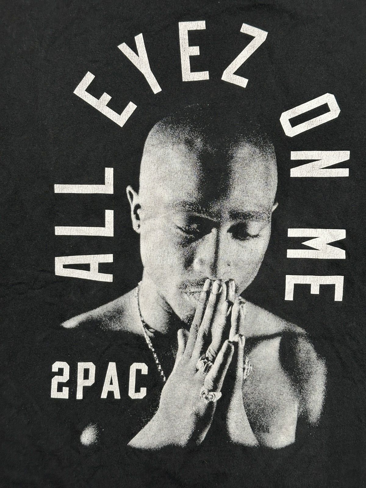 Band Tees 2Pac All Eyez On Me Graphic T Shirt Black Hip Hop Y2K Rap Size US XL / EU 56 / 4 - 4 Thumbnail