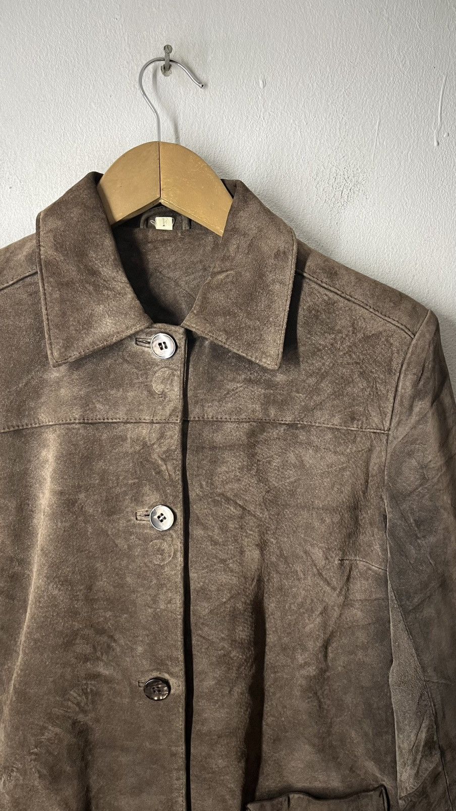 Vintage VINTAGE SUEDE LEATHER COAT JACKET Size S / US 4 / IT 40 - 3 Thumbnail