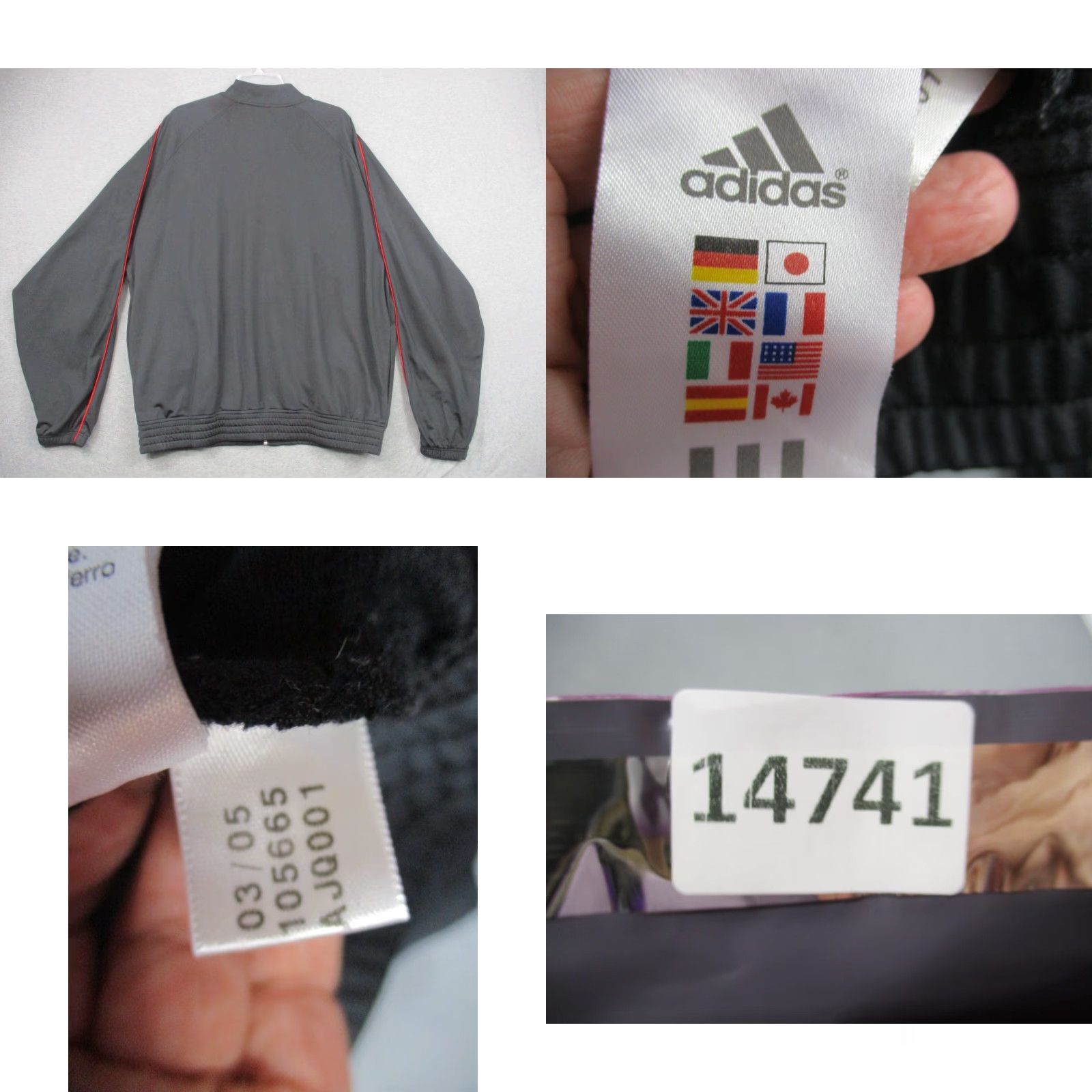 Adidas VINTAGE Adidas Mens Track Jacket 2XL 3 Stripes Logo Black Red Zip Full Zip Stand-Up Collar Track Jacket adidas Firebird Mens Size US XXL / EU 58 / 5 - 8 Thumbnail