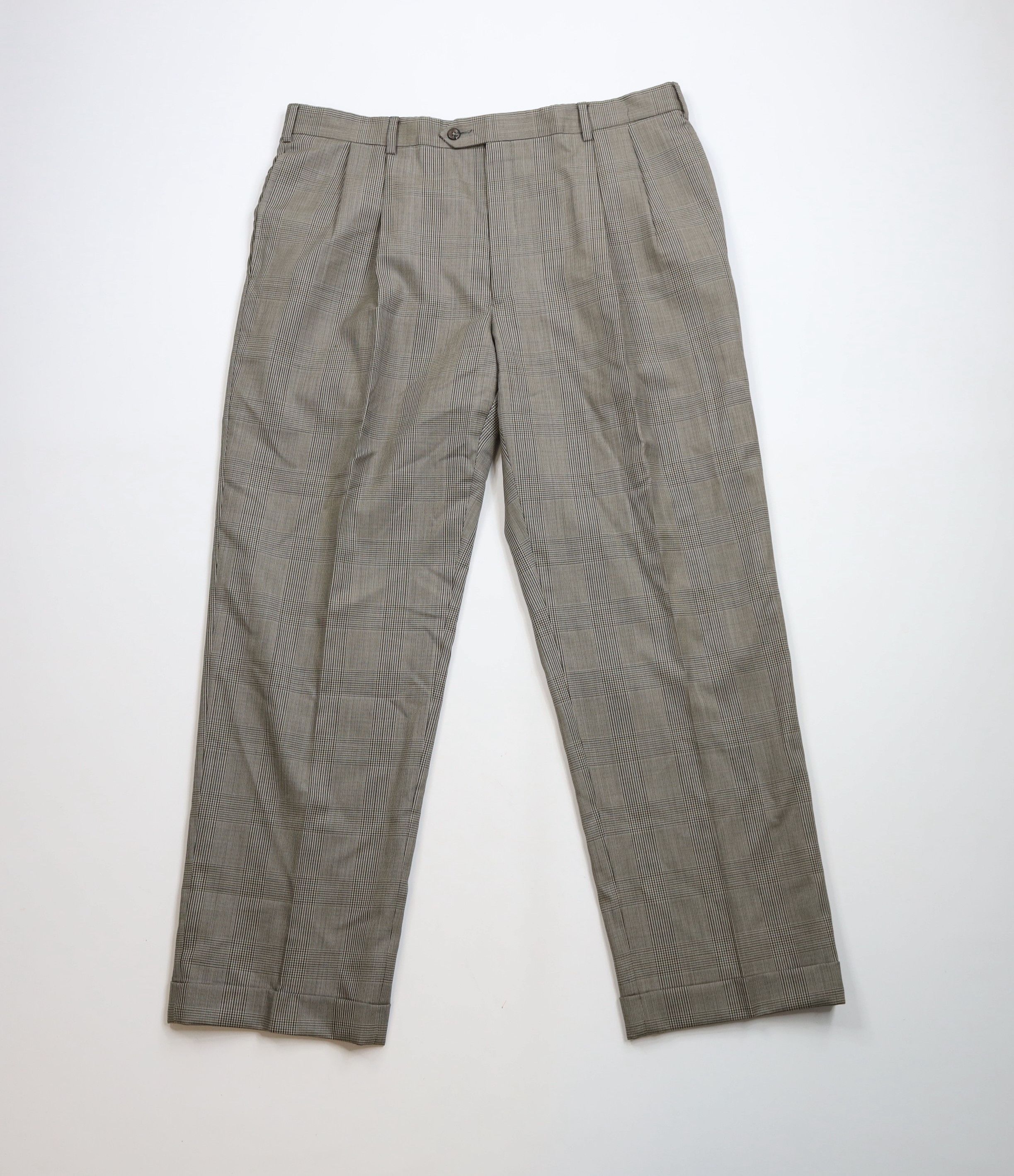 Vintage Vintage 90s Streetwear Houndstooth Wide Leg Chino Pants Size US 38 / EU 54 - 1 Thumbnail