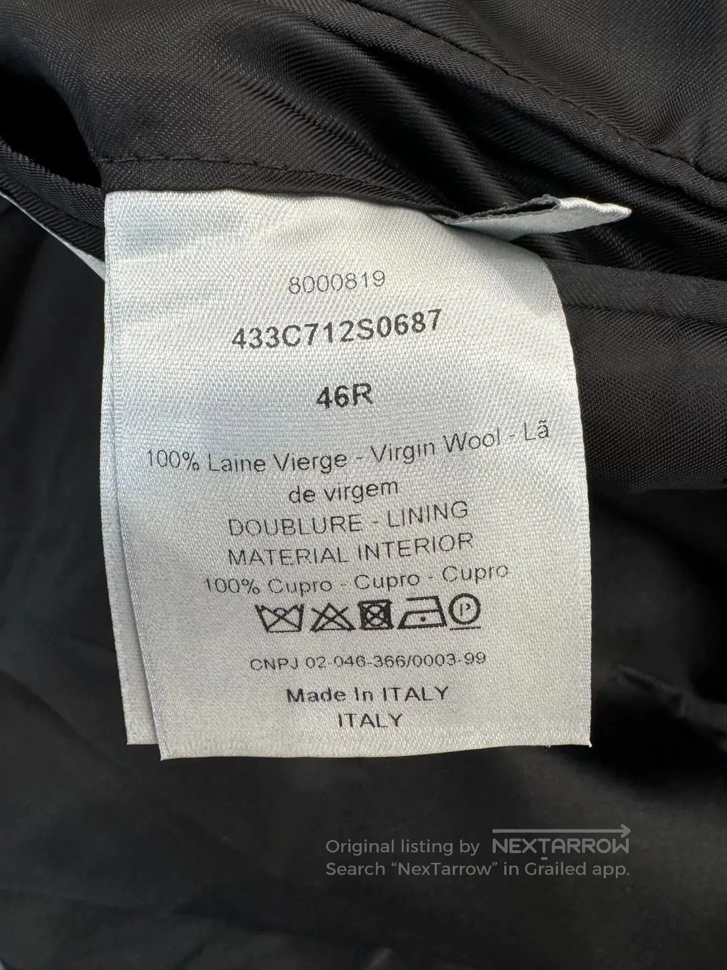 Dior Dior Men's Black Wool Suit Jacket. Size US S / EU 44-46 / 1 - 7 Thumbnail
