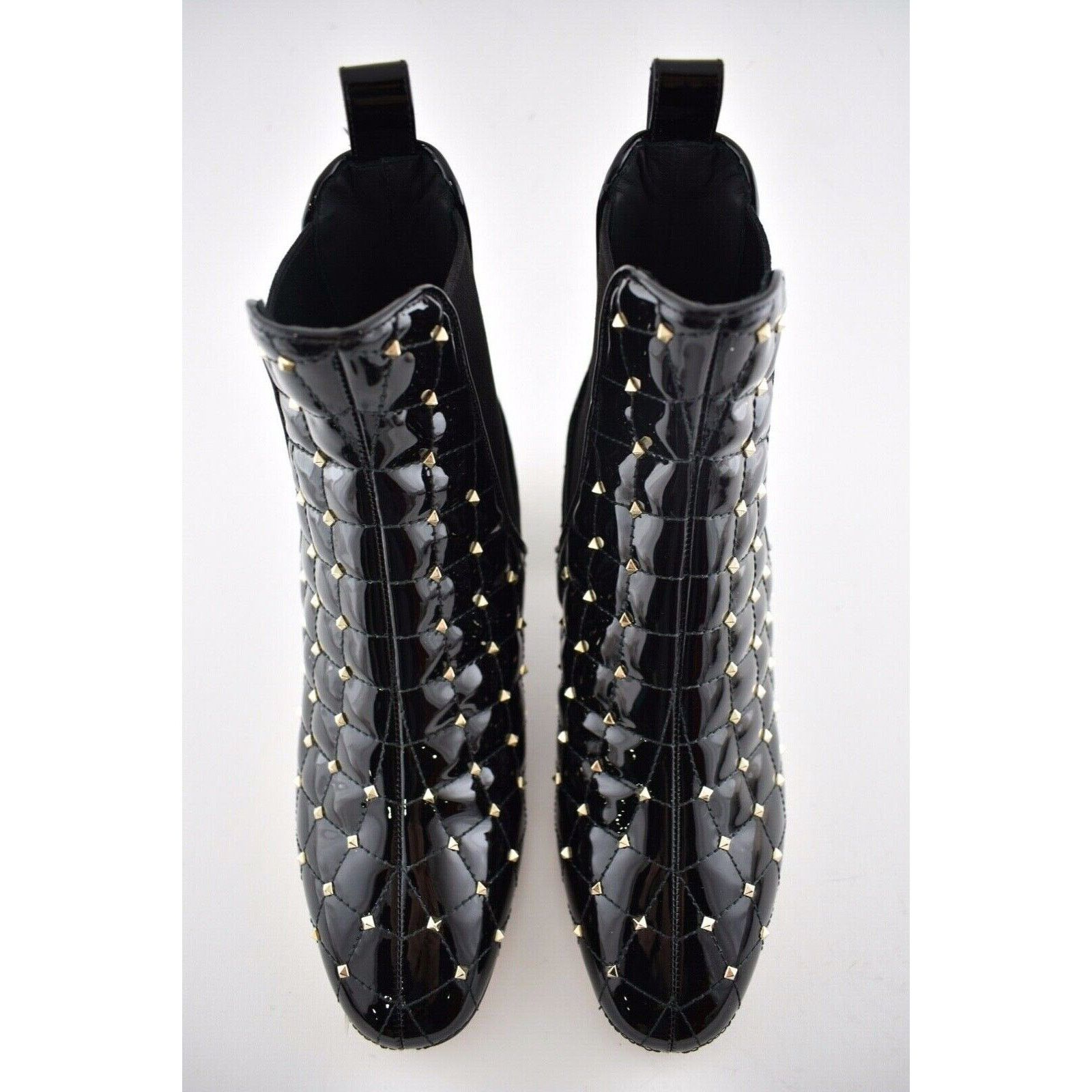 Valentino Valentino Rockstud Chelsea Spike Black Patent Stud Heel Size US 7 / IT 37 - 7 Thumbnail