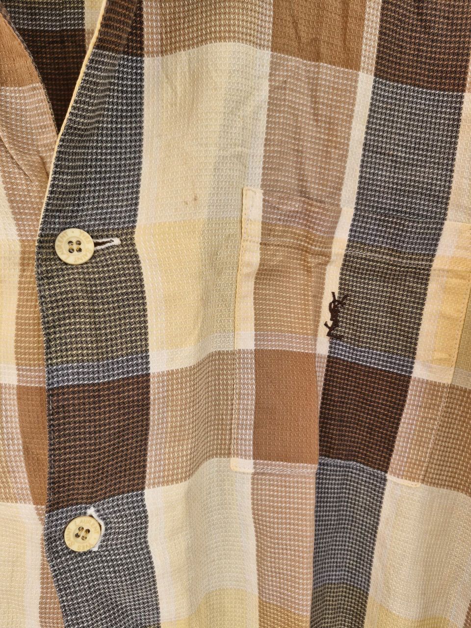 Yves Saint Laurent YSL check pattern long sleeve Size L / US 10 / IT 46 - 4 Thumbnail