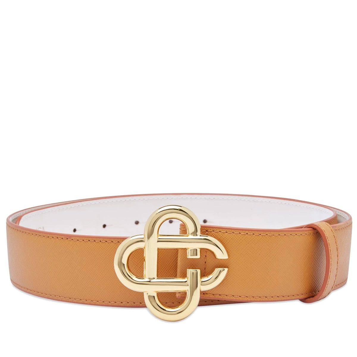 o1mle0126 Size: 100 / CC Logo Buckle Belt in Tan