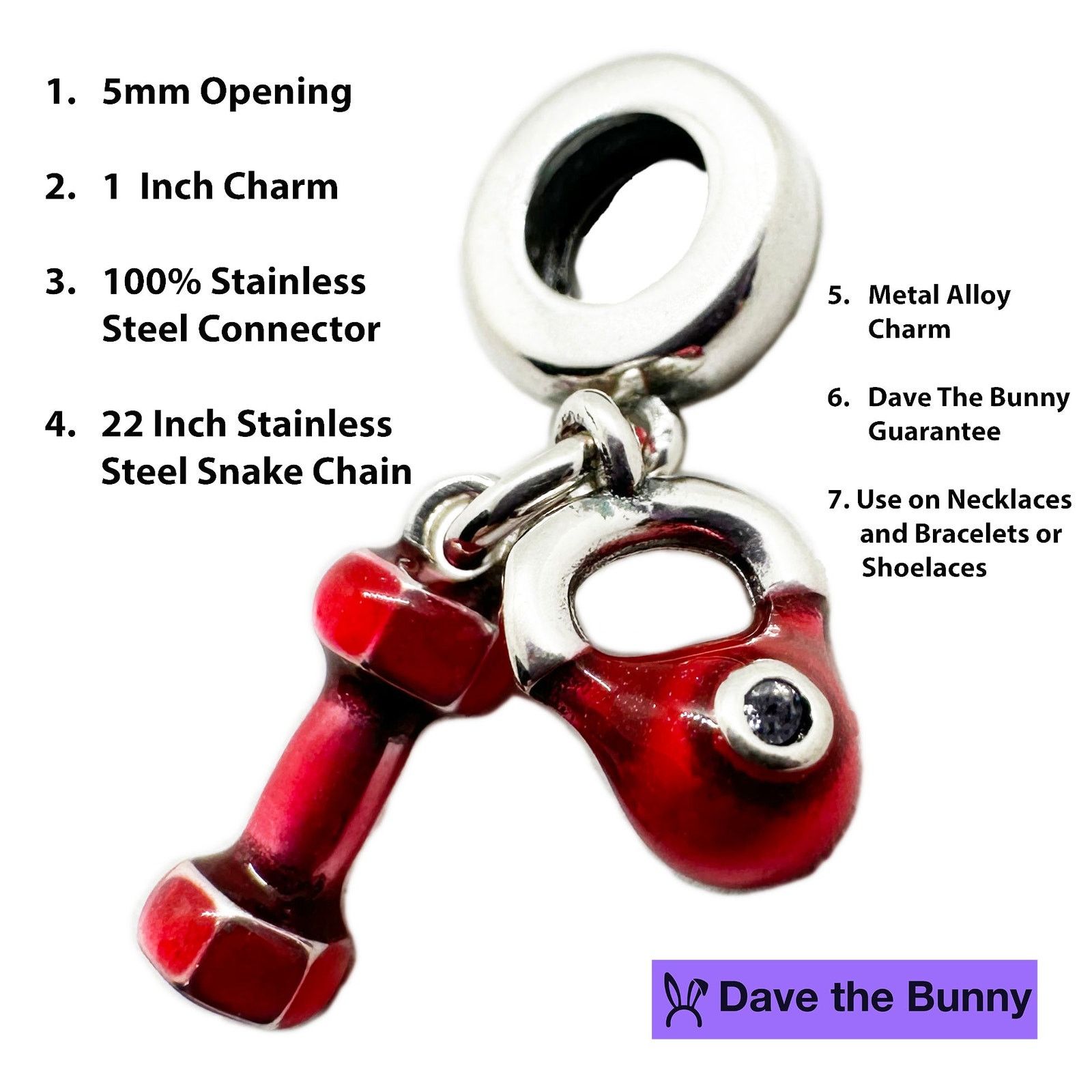 & Other Stories Weight Lifting Charm Necklace Fitness Accessories Size ONE SIZE - 2 Thumbnail