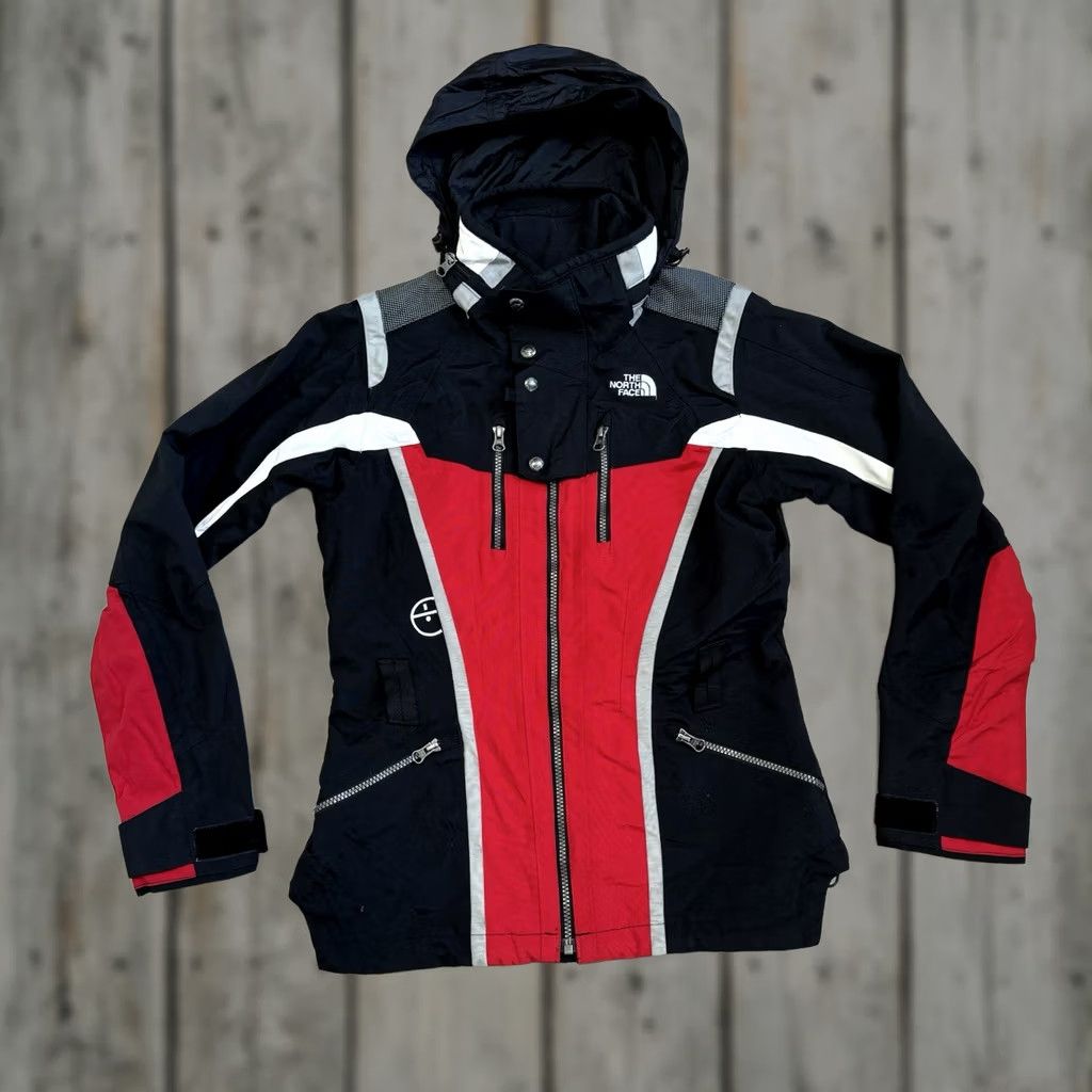 The North Face VINTAGE The North Face Steep Tech Jacket Womens Small Red Black White Belted Ski EUC Size S / US 4 / IT 40 - 1 Thumbnail