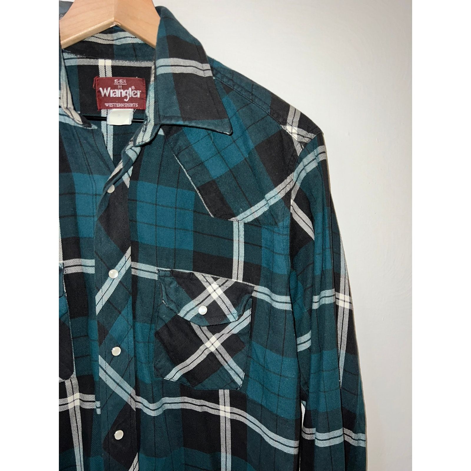 Wrangler Vintage Wrangler Pearl Snap Western Button Up Shirt VTG M Size US M / EU 48-50 / 2 - 2 Thumbnail