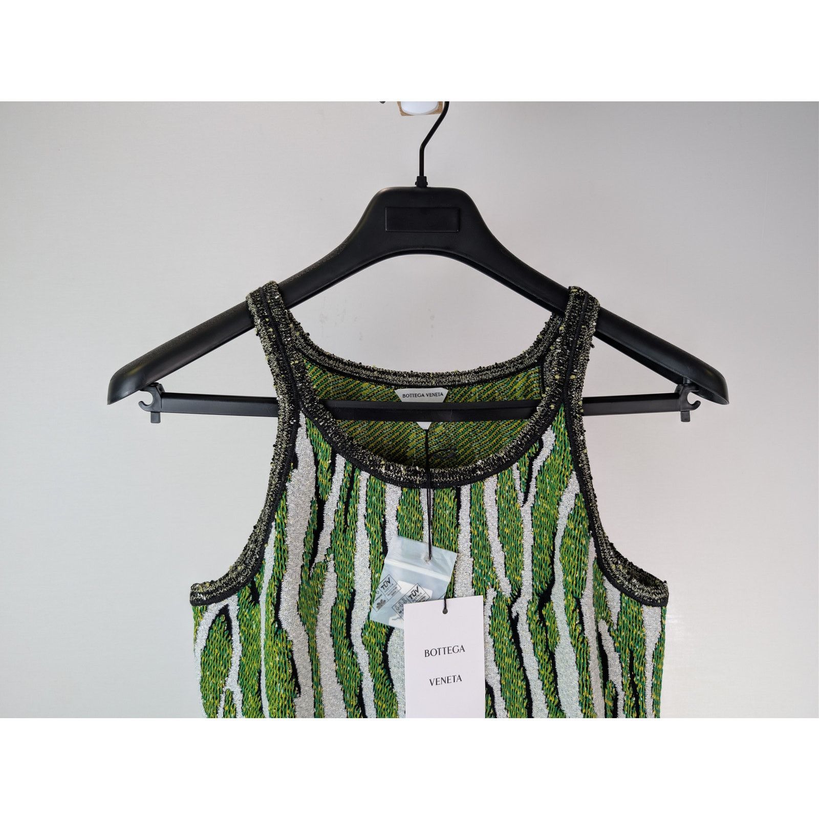 Bottega Veneta o1rshd1 Animal Jacquard Tank Top in Green / White Size US L / EU 52-54 / 3 - 3 Thumbnail