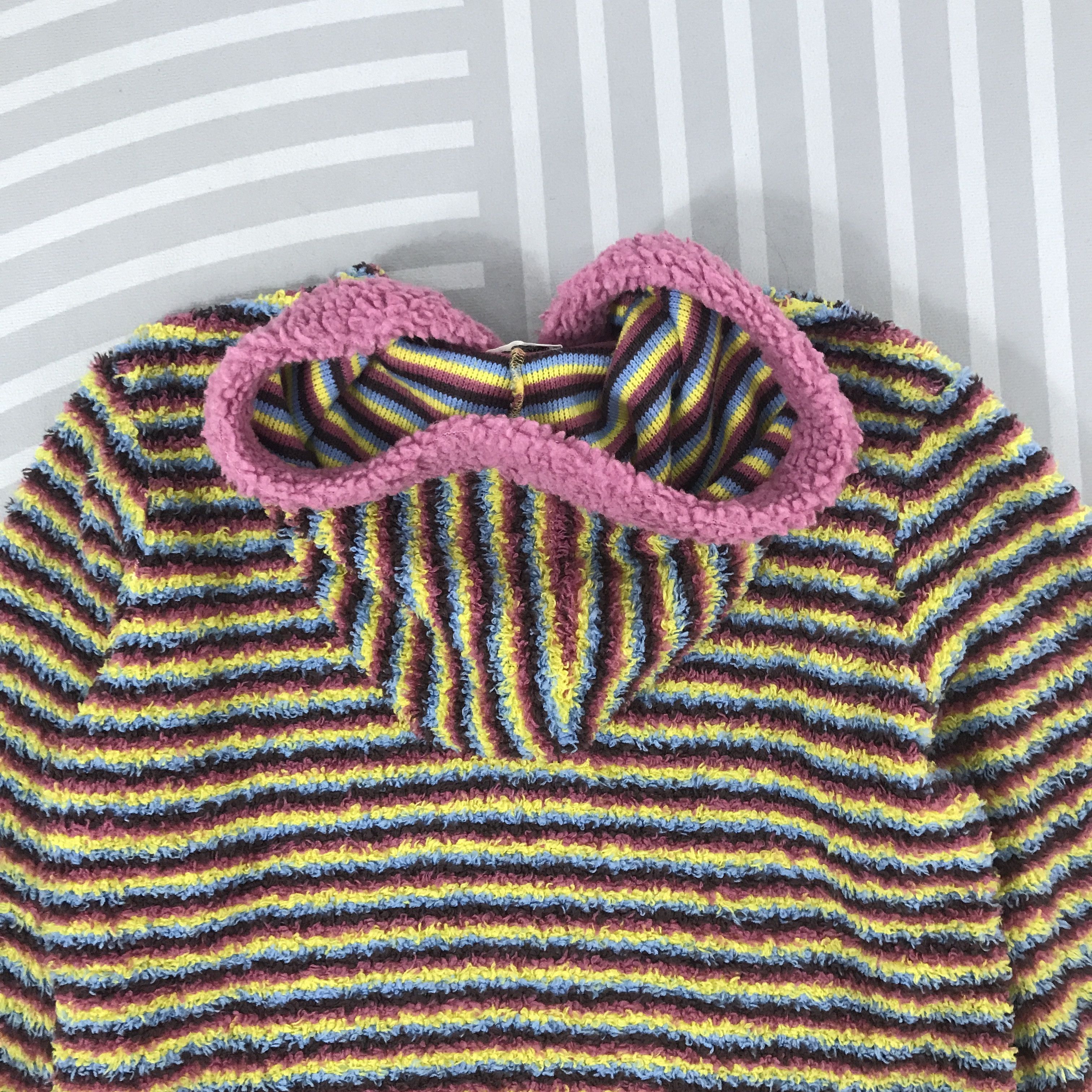 Japanese Brand × Vintage Vintage Love marchen sherpa striped zipper Jacket Size M / US 6-8 / IT 42-44 - 4 Thumbnail