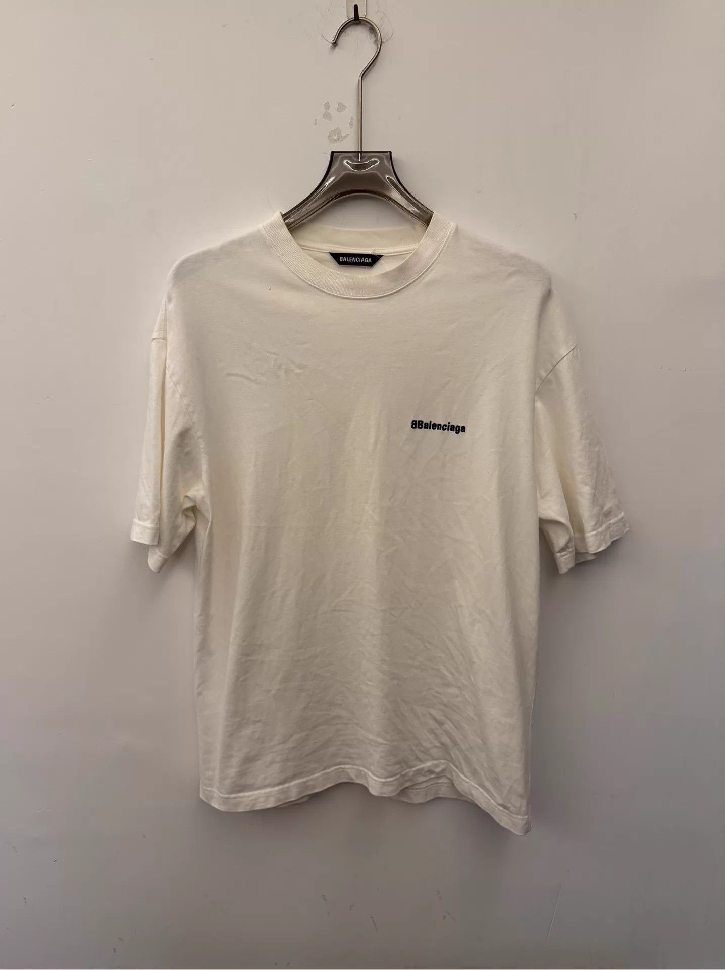 Balenciaga Balenciaga Oversized Crewneck Logo Tee Men's White XS Size US XS / EU 42 / 0 - 1 Thumbnail