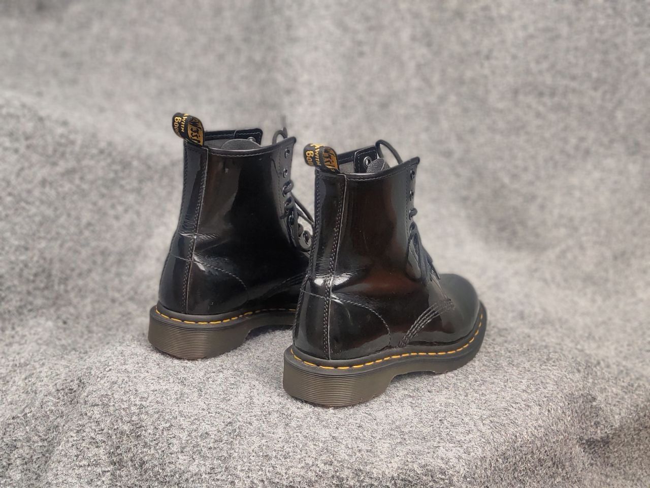Dr. Martens Dr. Martens 11821 Patent Black Leather Combat lace up Boots Size US 6 / IT 36 - 10 Thumbnail
