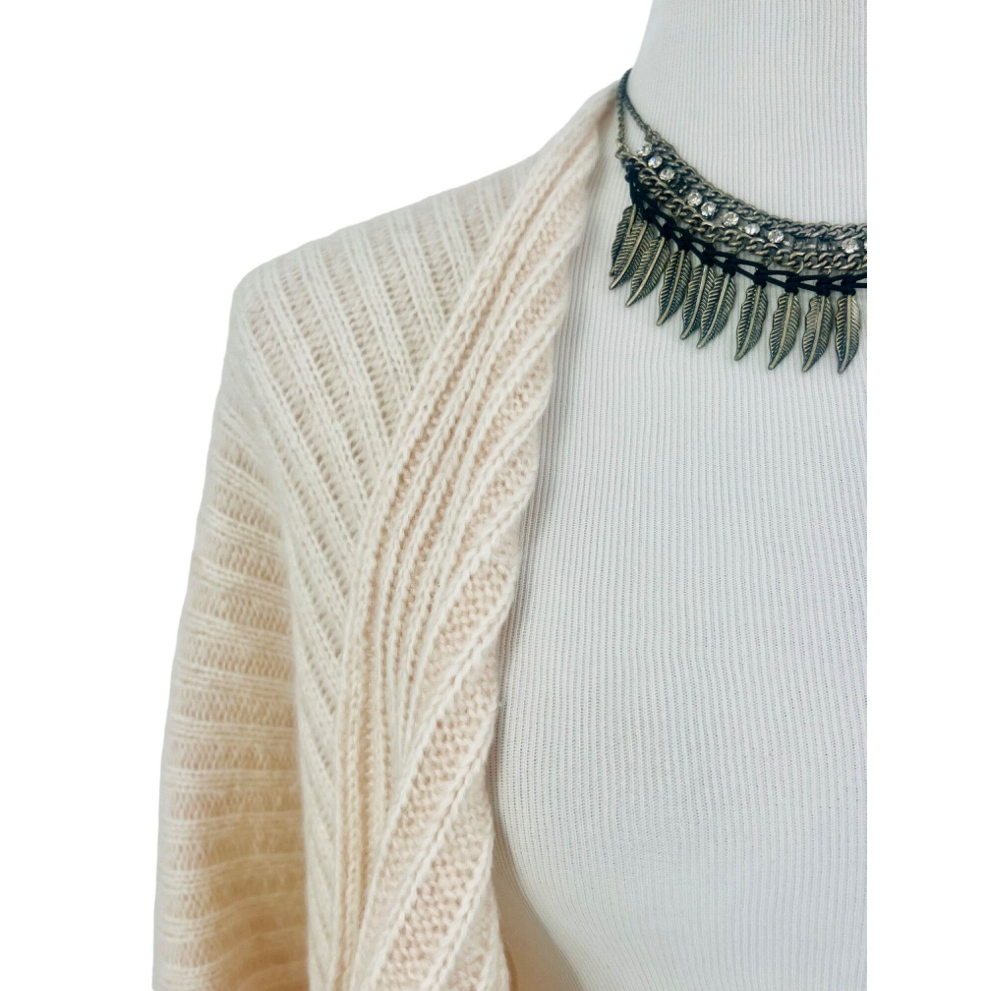 Other Pink Two Toned Open Knit Kimono Cardigan | Coastal Cowgirl B Size ONE SIZE - 3 Thumbnail