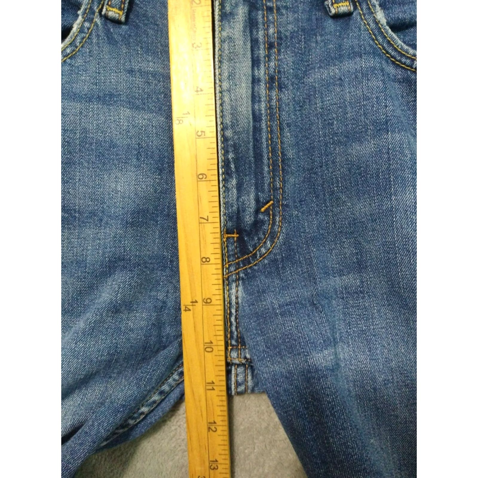 Levi's Levi's 514 Jeans Slim Medium Rise Blue Denim 32x32 5-Pocket Stretch Button Zip Mens Regular Straight Size US 32 / EU 48 - 4 Thumbnail