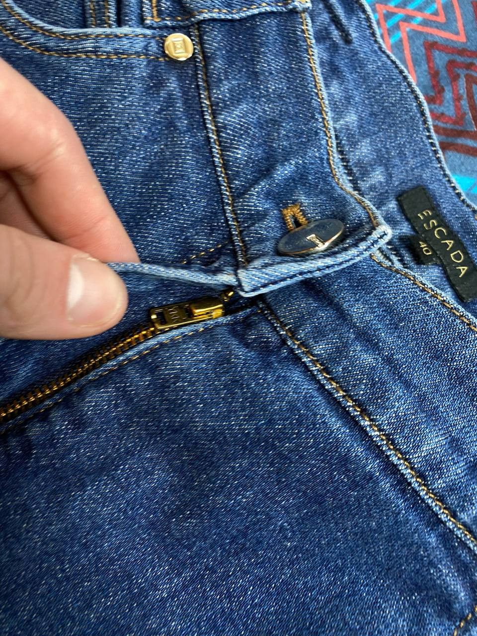 Escada × Vintage Escada Distressed Denim Pant Size US 40 / EU 56 - 6 Thumbnail