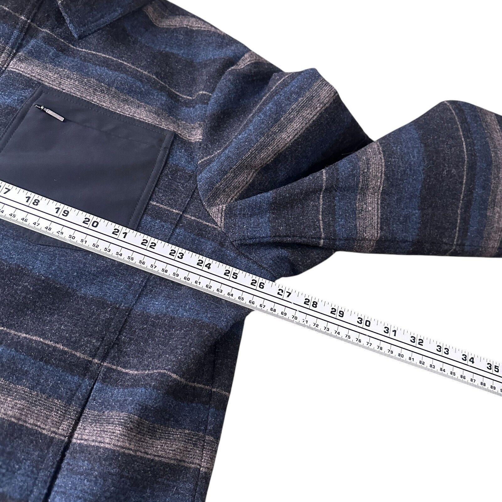 Pendleton Pendleton Jacket Men’s XL Blue Tan Gray Striped Wool Blend Size US XL / EU 56 / 4 - 10 Thumbnail