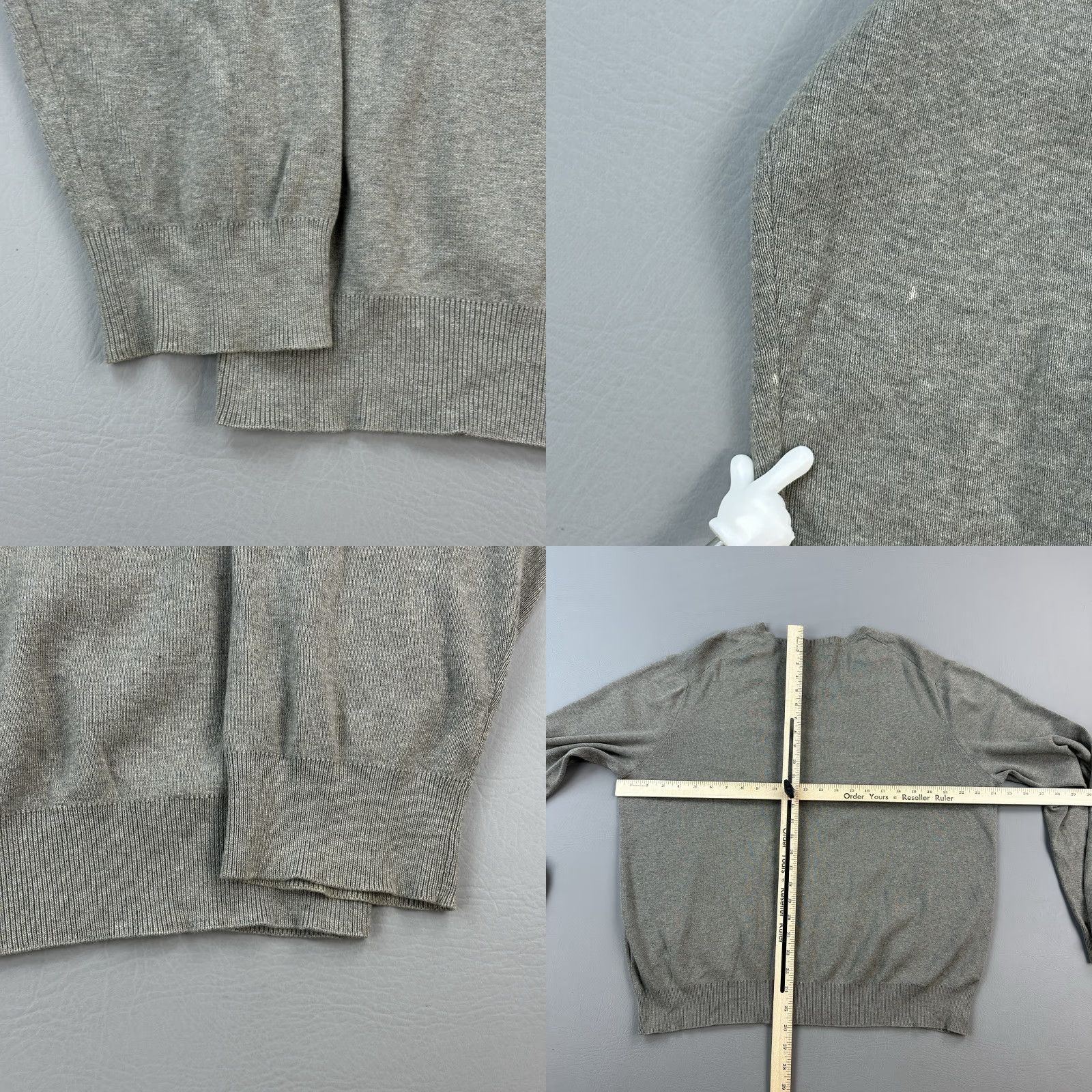 Polo Ralph Lauren VINTAGE Polo Ralph Lauren Sweater Mens XL Gray Pima Cotton V Neck Pullover Size US XL / EU 56 / 4 - 8 Thumbnail