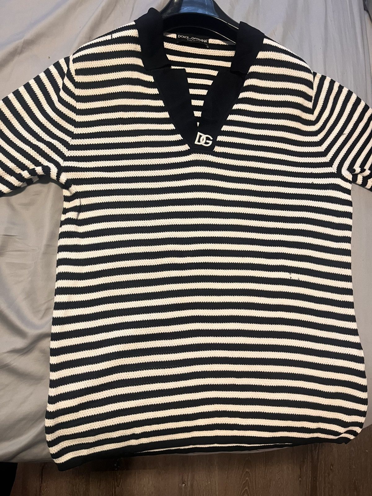 Dolce & Gabbana Dolce & Gabbana stripe-patterned polo shirt Size US L / EU 52-54 / 3 - 2 Thumbnail