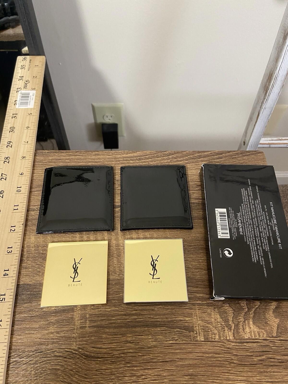 Yves Saint Laurent YSL Yves Saint Laurent Beaute Gold Tone Compact Mirror Set Size ONE SIZE - 2 Thumbnail