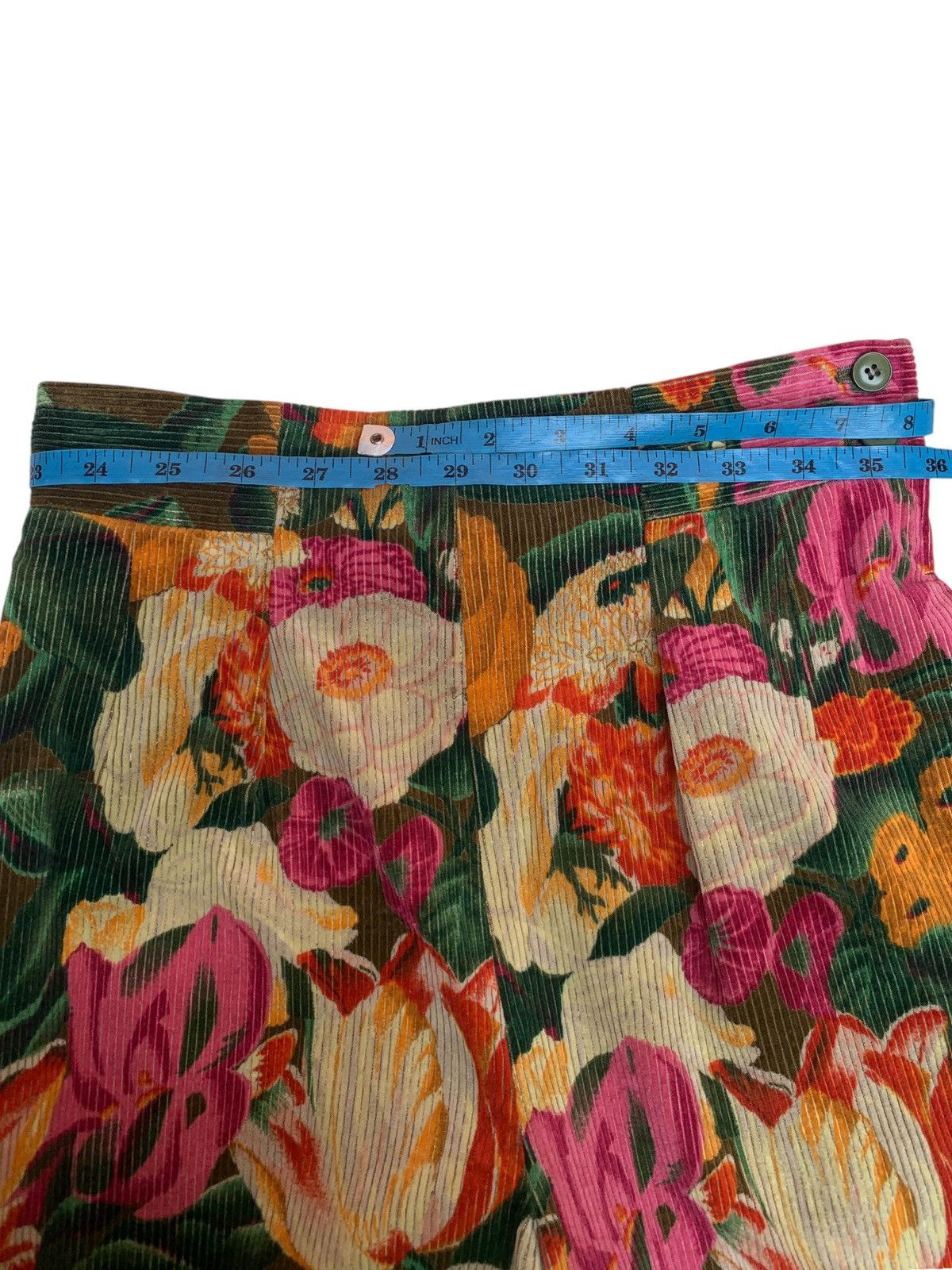 Designer × Kenzo Vintage kenzo paris flower corduroy pants Size 28" / US 6 / IT 42 - 7 Thumbnail