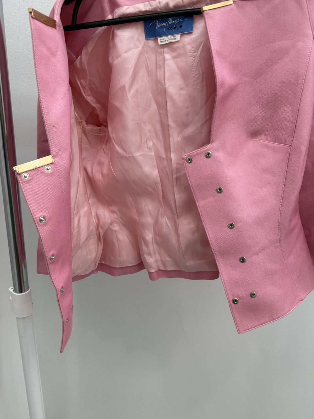 Mugler Vintage 90s Thierry Mugler Pink Blazer Size S / US 4 / IT 40 - 6 Thumbnail