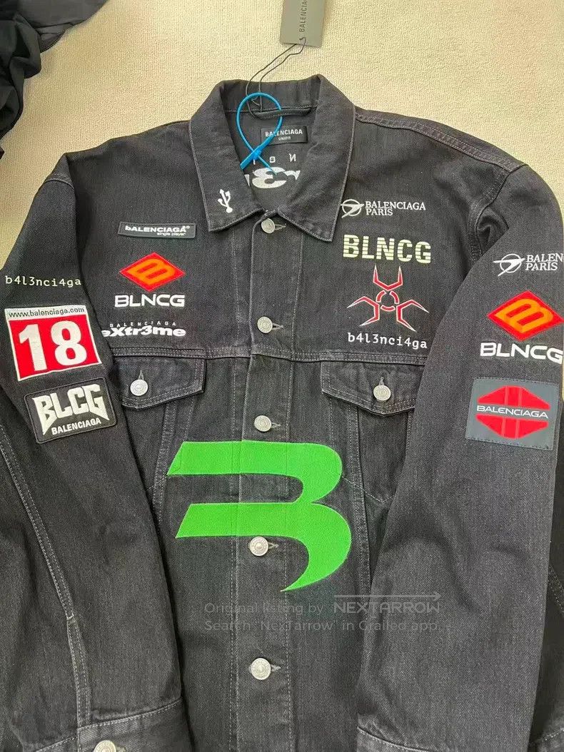 Balenciaga Balenciaga Future World Logo Denim Jacket Size US L / EU 52-54 / 3 - 5 Thumbnail