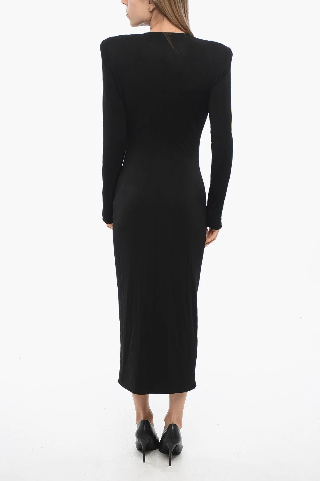 Balmain og1mm0326 Long Dress in Black Size M / US 6-8 / IT 42-44 - 2 Thumbnail