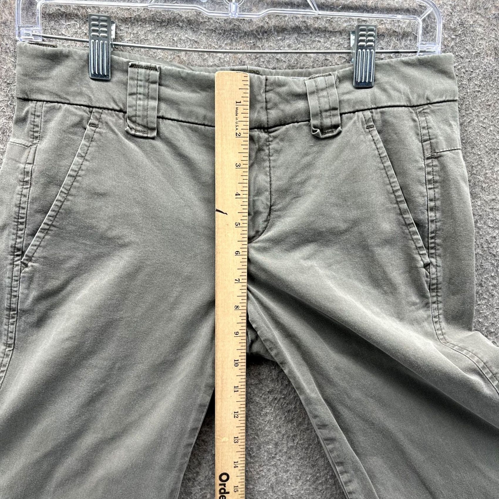 Vince Vince Pants Womens 2 Gray Cotton Stretch Chino Straight Leg Casual Size 26" / US 2 / IT 38 - 5 Thumbnail