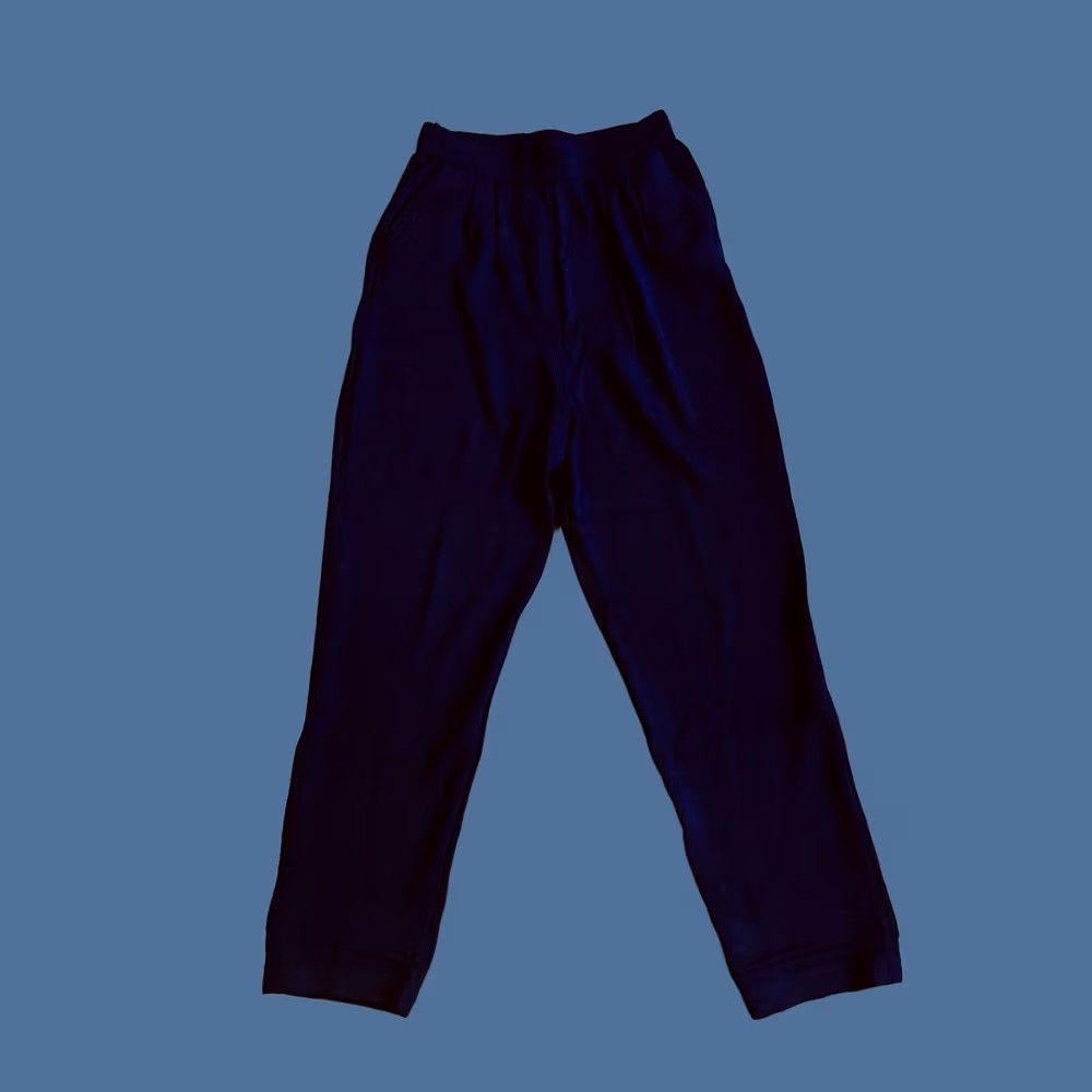 St. John St. John Collection Santana Knit Stretch Pants Women’s 4 Black Dress Pants Slim Straight Waist 24" Inseam 26" Wool Pleated Burnished Size 27" / US 4 / IT 40 - 1 Thumbnail