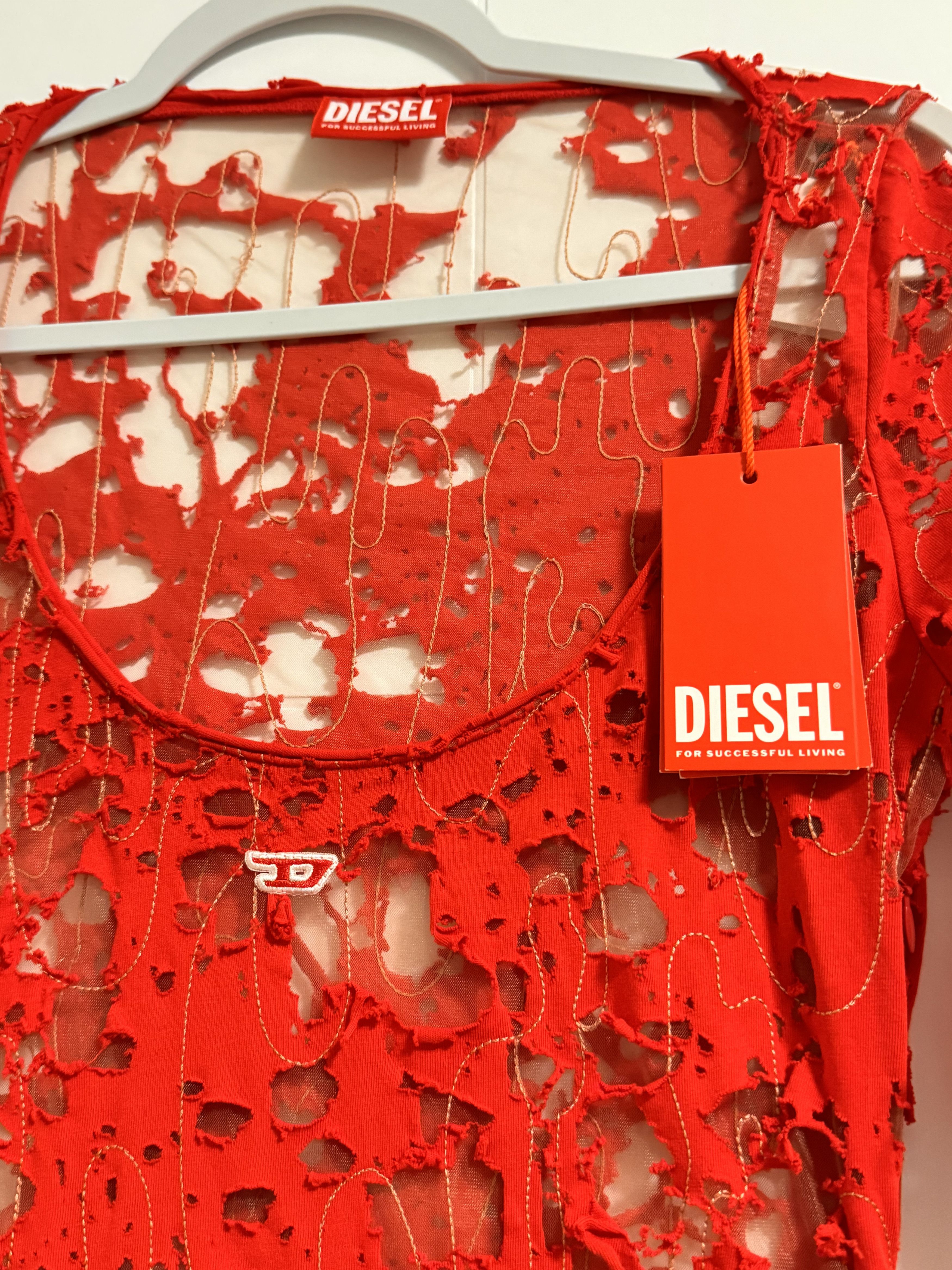 Diesel Diesel Red Lace Dress — NEW / Original Size S / US 4 / IT 40 - 13 Thumbnail