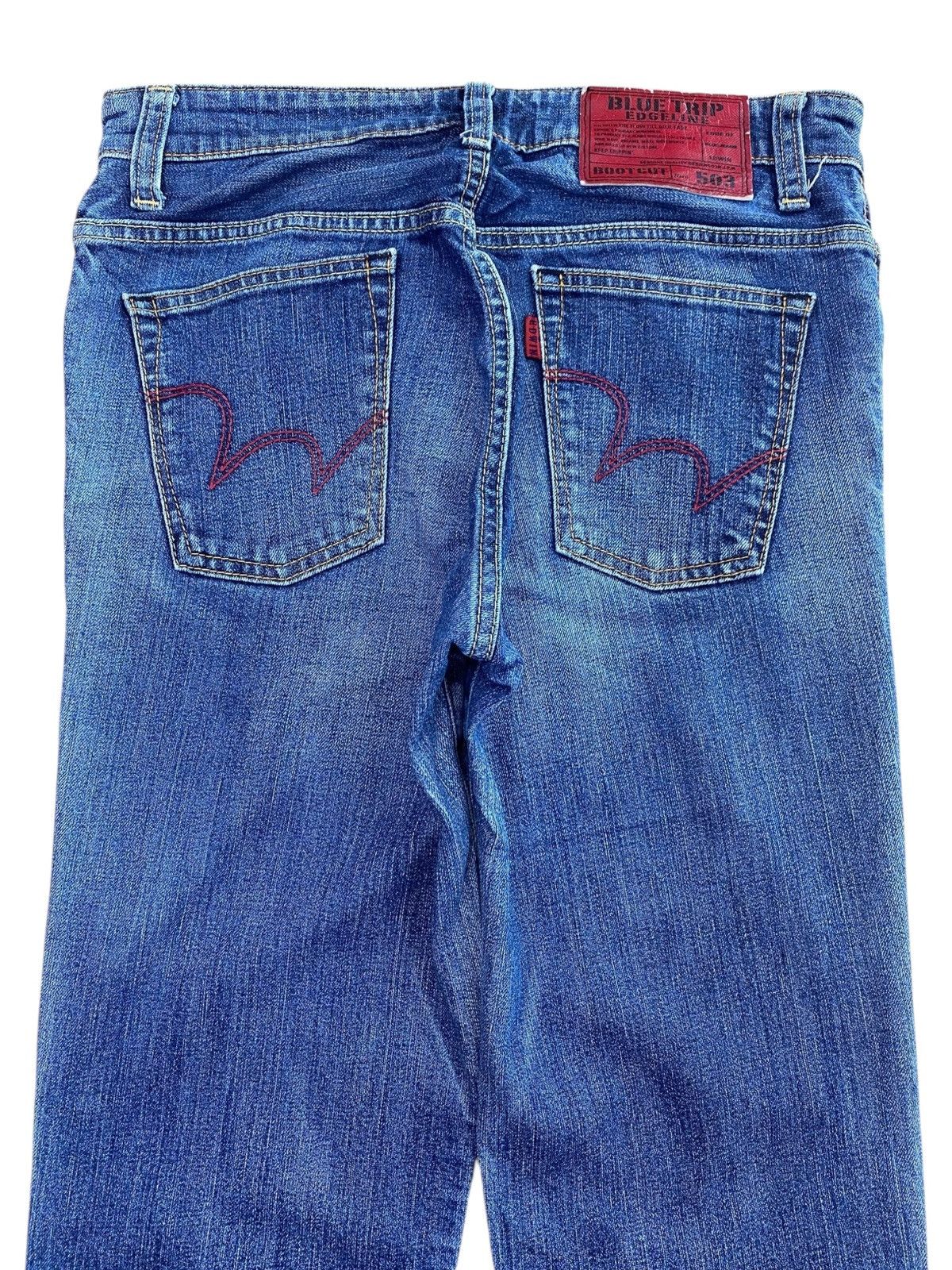 Edwin Edwin Faded Wash Ripped Style Flare Jeans Size US 30 / EU 46 - 4 Thumbnail