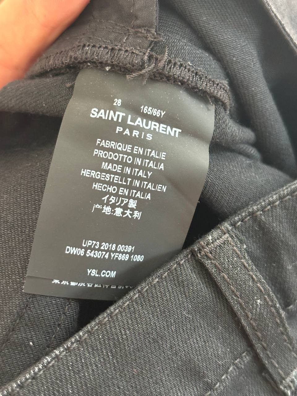 Saint Laurent Paris Saint Laurent Cropped Distressed Denim Jeans Size 28" / US 6 / IT 42 - 8 Thumbnail