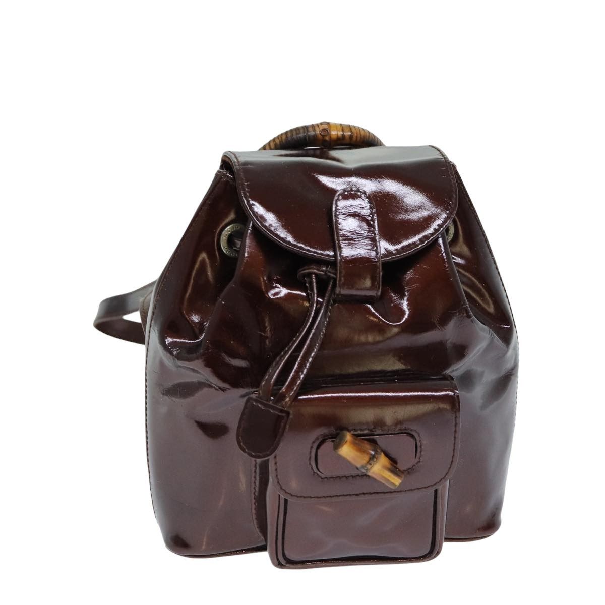Gucci Gucci Vintage Bamboo Backpack Patent Size ONE SIZE - 1 Thumbnail